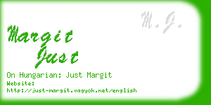 margit just business card